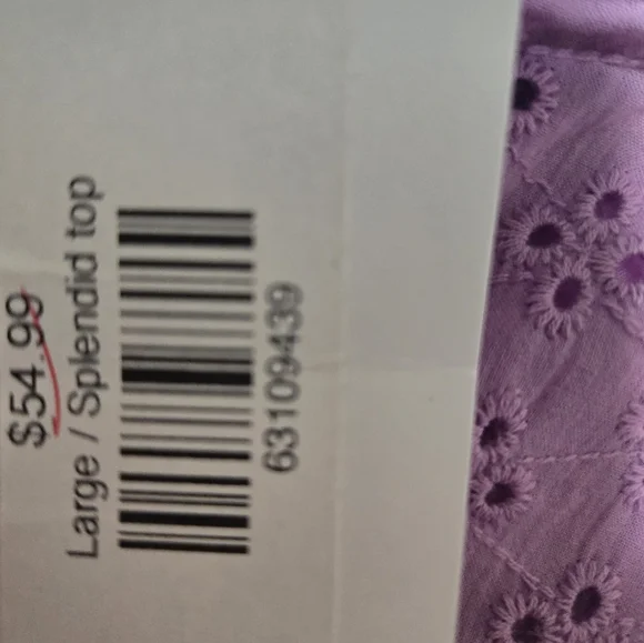 🐦Ellison large Purple blouse NWT - Picture 3 of 3